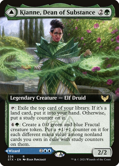 Kianne, Dean of Substance // Imbraham, Dean of Theory - Strixhaven: School of Mages (#152) - Illustrated by Ryan Pancoast - Magic: The Gathering Card