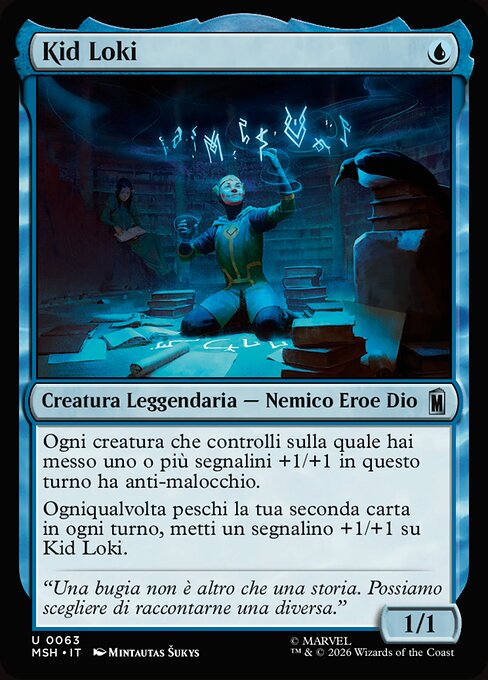 Kid Loki - Marvel Super Heroes (#63) - Illustrated by Mintautas Šukys - Magic: The Gathering Card