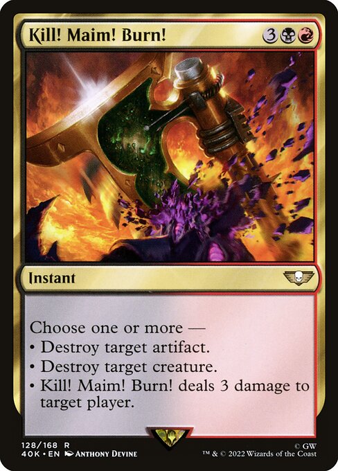 Kill! Maim! Burn! - Warhammer 40,000 Commander Magic card
