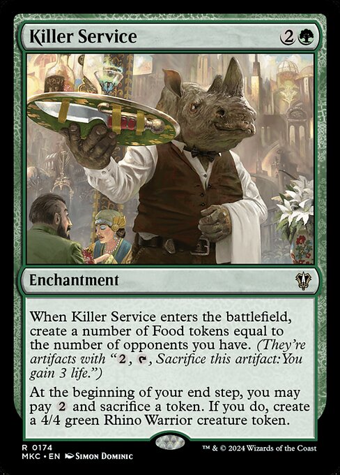 Killer Service - Murders at Karlov Manor Commander (#174) - Illustrated by Simon Dominic - Magic: The Gathering Card