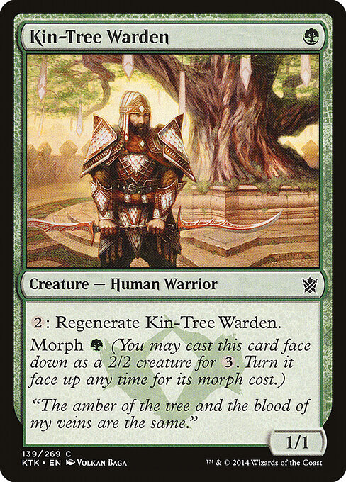 Kin-Tree Warden - Khans of Tarkir (#139) - Illustrated by Volkan Baǵa - Magic: The Gathering Card