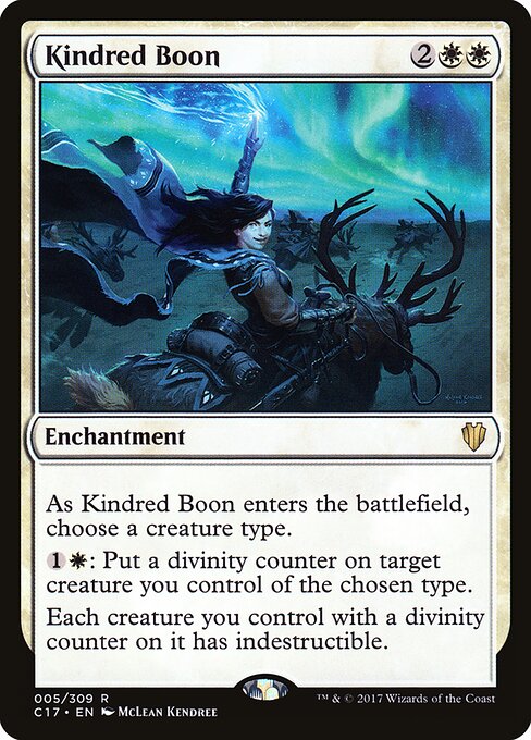 Segen der Sippe (Kindred Boon) - Commander 2017 (#5) - Illustrated by McLean Kendree - Magic: The Gathering Card