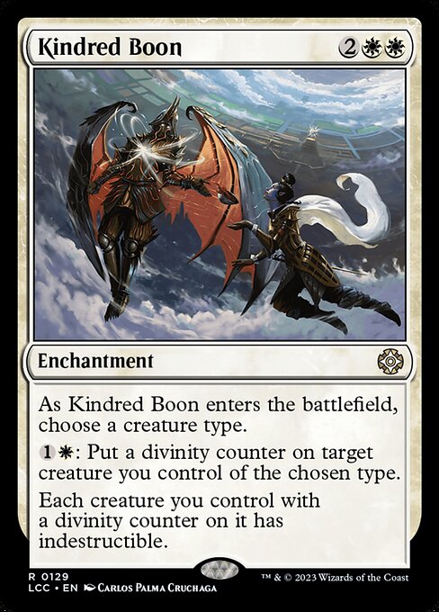 Bendición de la estirpe (Kindred Boon) - The Lost Caverns of Ixalan Commander (#129) - Illustrated by Carlos Palma Cruchaga - Magic: The Gathering Card