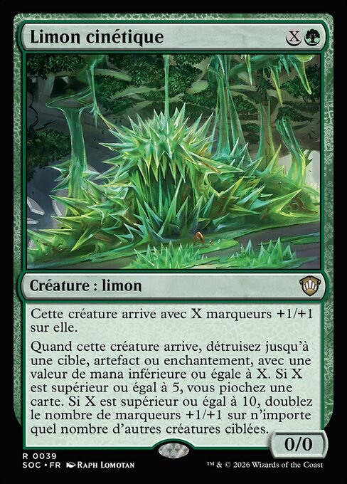 Limon cinétique (Kinetic Ooze) - Secrets of Strixhaven Commander (#39) - Illustrated by Raph Lomotan - Magic: The Gathering Card