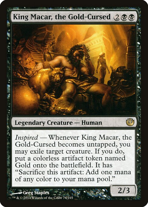 King Macar, the Gold-Cursed - Journey into Nyx Magic card