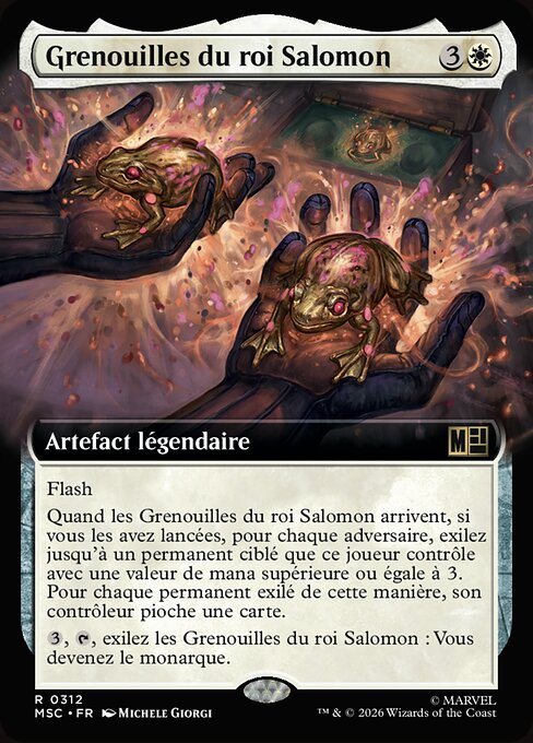 Grenouilles du roi Salomon (King Solomon's Frogs) - Marvel Super Heroes Commander (#312) - Illustrated by Michele Giorgi - Magic: The Gathering Card
