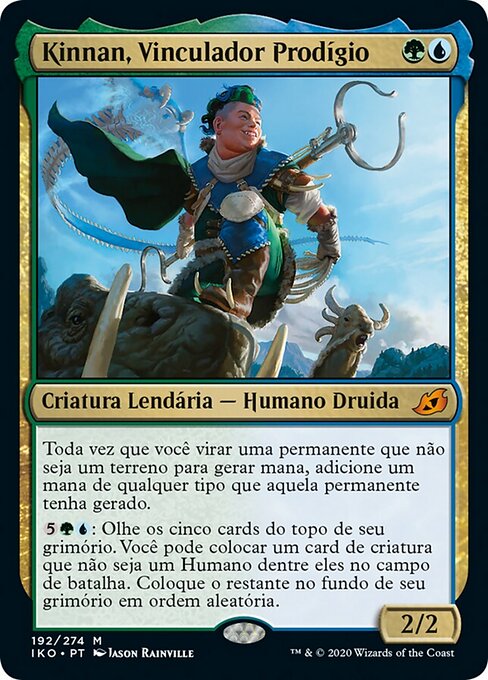 Kinnan, Vinculador Prodígio (Kinnan, Bonder Prodigy) - Ikoria: Lair of Behemoths (#192) - Illustrated by Jason Rainville - Magic: The Gathering Card