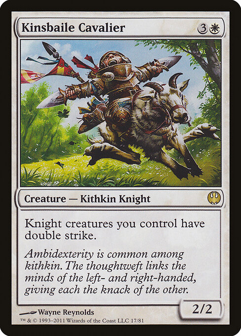 Rittmeister aus Kinsbaile (Kinsbaile Cavalier) - Duel Decks: Knights vs. Dragons (#17) - Illustrated by Wayne Reynolds - Magic: The Gathering Card