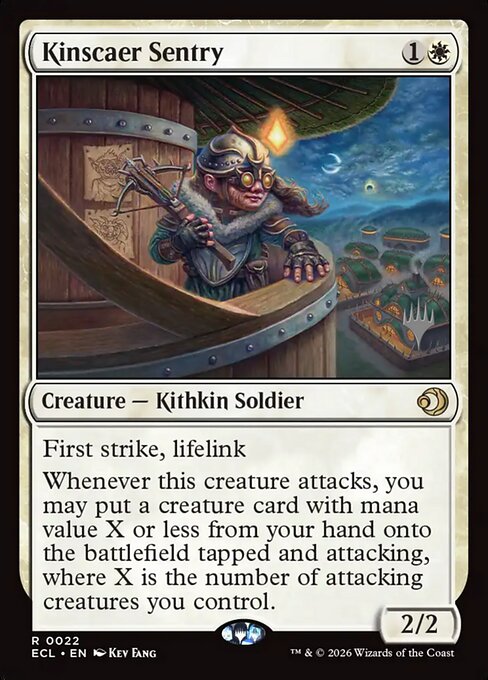 Kinscaer Sentry - Lorwyn Eclipsed Promos (#22p) - Illustrated by Kev Fang - Magic: The Gathering Card