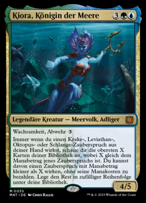 深海の君主、キオーラ (Kiora, Sovereign of the Deep) - March of the Machine: The Aftermath (#135) - Illustrated by Chris Rallis - Magic: The Gathering Card