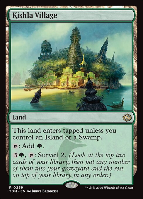 Kishla Village - Tarkir: Dragonstorm (#259) - Illustrated by Bruce Brenneise - Magic: The Gathering Card
