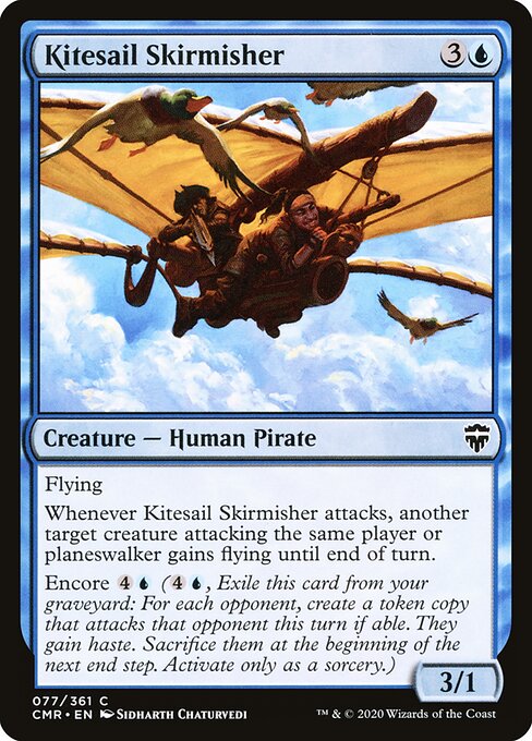 Kitesail Skirmisher - Commander Legends (#77) - Illustrated by Sidharth Chaturvedi - Magic: The Gathering Card