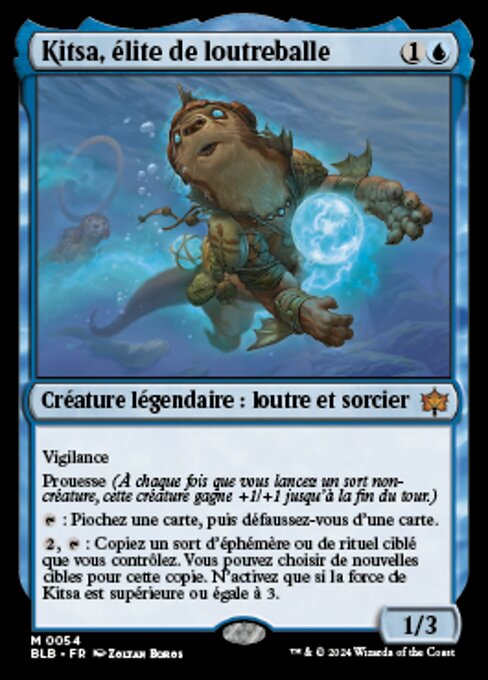 Kitsa, Otterball Elite - Bloomburrow Promos (#54s) - Illustrated by Zoltan Boros - Magic: The Gathering Card