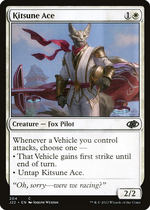 Asso Kitsune (Kitsune Ace) - Jumpstart 2022 (#204) - Illustrated by Joseph Weston - Magic: The Gathering Card