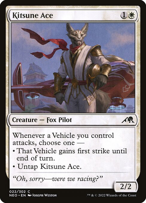 Kitsune Ace - Kamigawa: Neon Dynasty (#22) - Illustrated by Joseph Weston - Magic: The Gathering Card