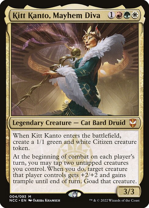 Kitt Kanto, Mayhem Diva - New Capenna Commander Magic card