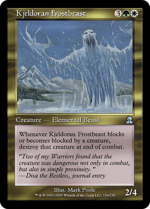 Kjeldoran Frostbeast - Masters Edition III (#156) - Illustrated by Mark Poole - Magic: The Gathering Card