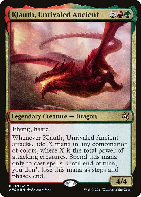 Klauth, Unrivaled Ancient - Forgotten Realms Commander (#50) - Illustrated by Andrew Mar - Magic: The Gathering Card