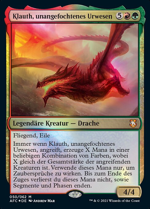 Klauth, unangefochtenes Urwesen (Klauth, Unrivaled Ancient) - Forgotten Realms Commander (#50) - Illustrated by Andrew Mar - Magic: The Gathering Card