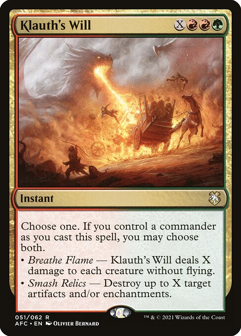 Klauth's Will - Forgotten Realms Commander Magic card