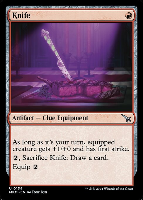 Knife - Murders at Karlov Manor (#134) - Illustrated by Tony Foti - Magic: The Gathering Card
