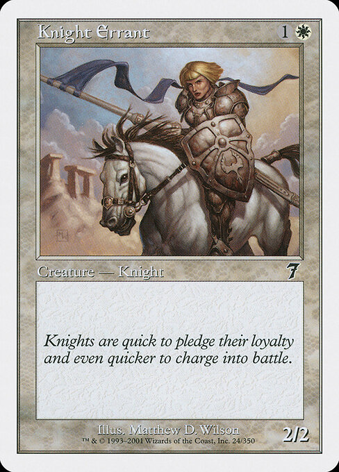 Knight Errant - Seventh Edition Magic card