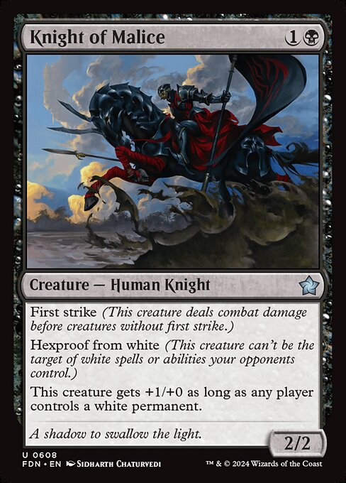 Knight of Malice - Foundations Magic card