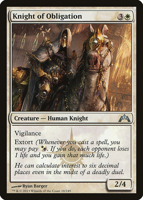 Knight of Obligation - Gatecrash Magic card