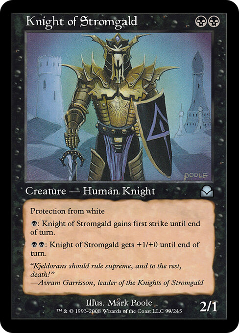 Knight of Stromgald - Masters Edition II (#99) - Illustrated by Mark Poole - Magic: The Gathering Card