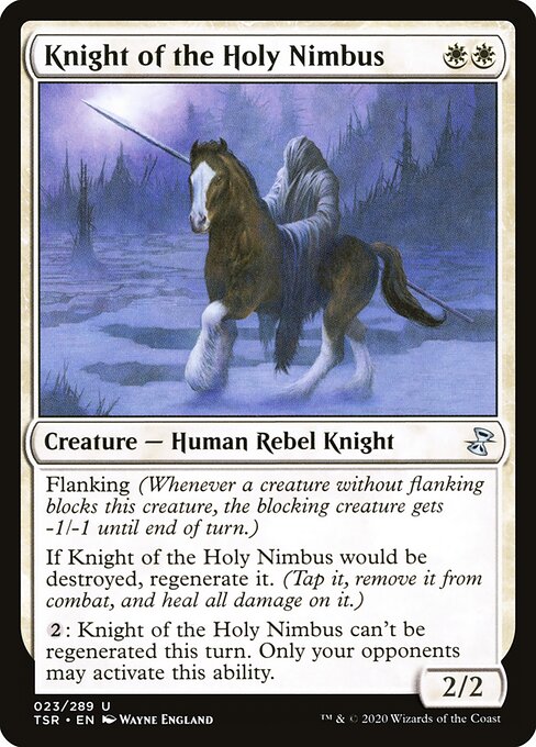 Knight of the Holy Nimbus - Time Spiral Remastered (#23) - Illustrated by Wayne England - Magic: The Gathering Card