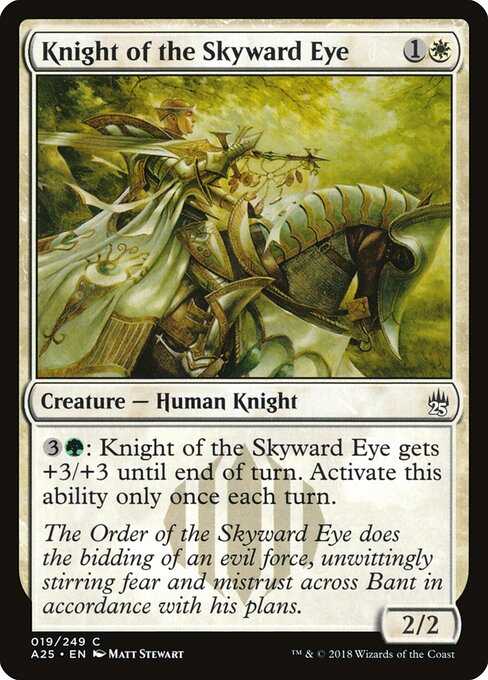 Knight of the Skyward Eye - Masters 25 (#19) - Illustrated by Matt Stewart - Magic: The Gathering Card