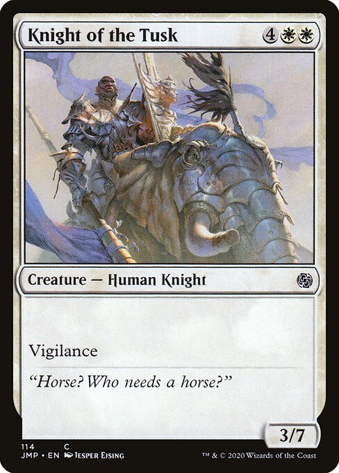 Knight of the Tusk - Jumpstart (#114) - Illustrated by Jesper Ejsing - Magic: The Gathering Card