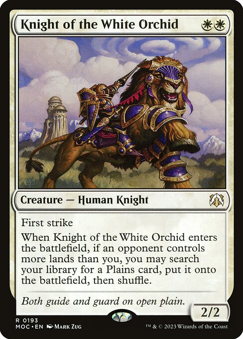 Knight of the White Orchid - March of the Machine Commander Magic card