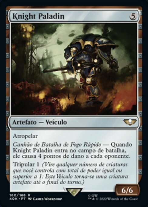 ナイト・パラディン (Knight Paladin) - Warhammer 40,000 Commander (#160) - Illustrated by Games Workshop - Magic: The Gathering Card