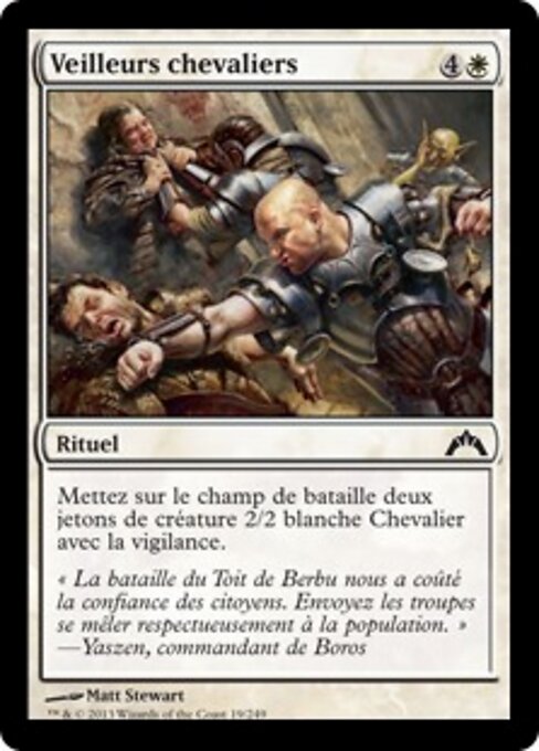 Рыцарский Дозор (Knight Watch) - Gatecrash (#19) - Illustrated by Matt Stewart - Magic: The Gathering Card