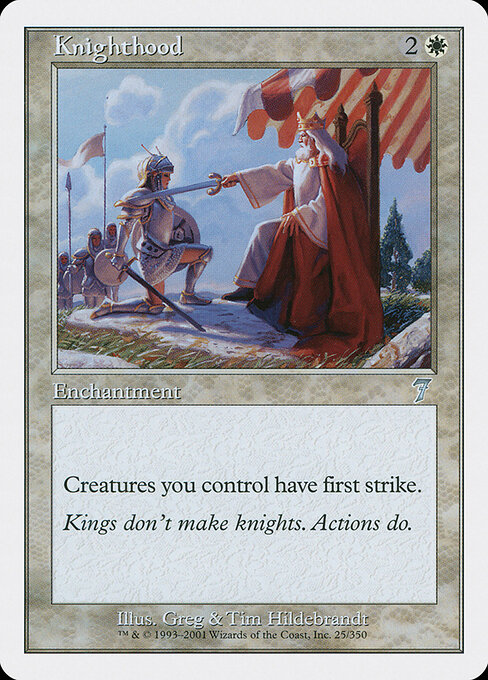 Knighthood - Seventh Edition Magic card