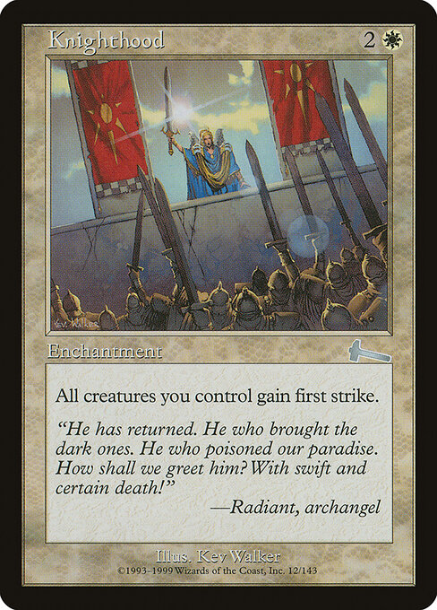 Ritterschaft (Knighthood) - Seventh Edition (#25) - Illustrated by Greg Hildebrandt & Tim Hildebrandt - Magic: The Gathering Card