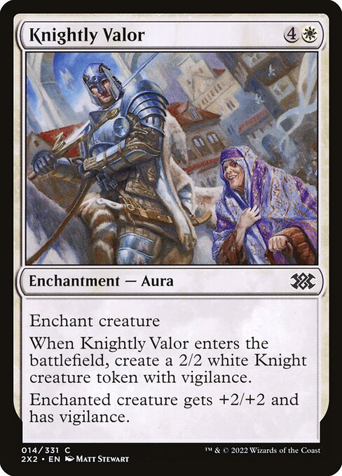 Knightly Valor - Double Masters 2022 Magic card