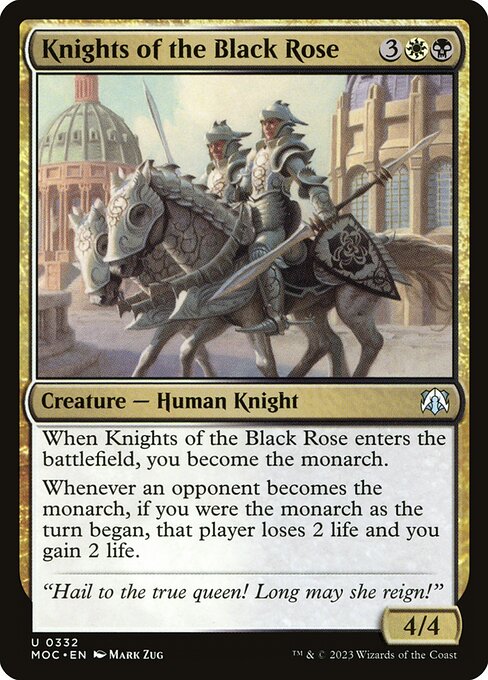 Knights of the Black Rose - March of the Machine Commander Magic card