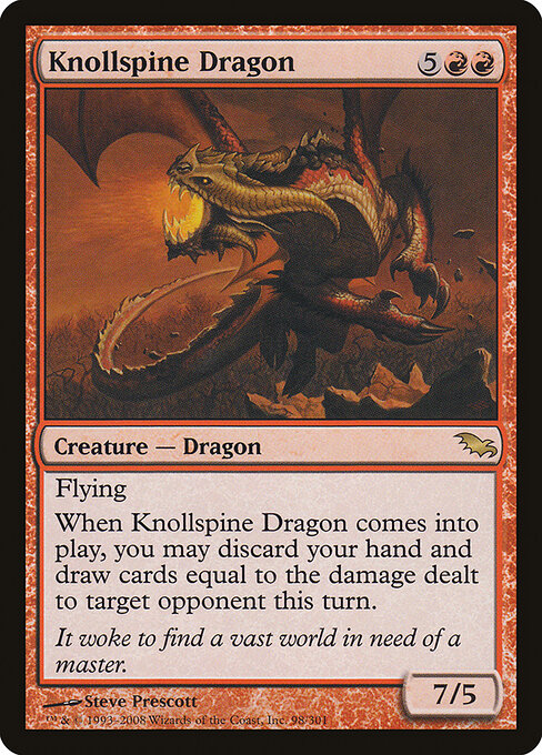 Knollspine Dragon - Shadowmoor Magic card