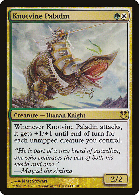 Knotenranken-Paladin (Knotvine Paladin) - Alara Reborn (#71) - Illustrated by Matt Stewart - Magic: The Gathering Card