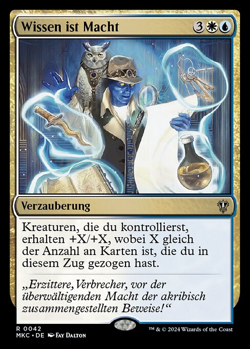 Wissen ist Macht (Knowledge Is Power) - Murders at Karlov Manor Commander (#42) - Illustrated by Fay Dalton - Magic: The Gathering Card
