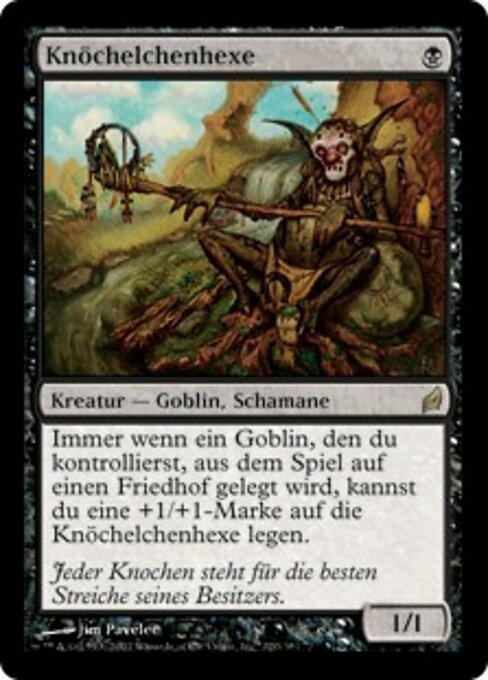 Knöchelchenhexe (Knucklebone Witch) - Lorwyn (#120) - Illustrated by Jim Pavelec - Magic: The Gathering Card