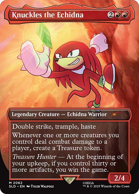 Knuckles the Echidna - Secret Lair Drop (#2082) - Illustrated by Tyler Walpole - Magic: The Gathering Card
