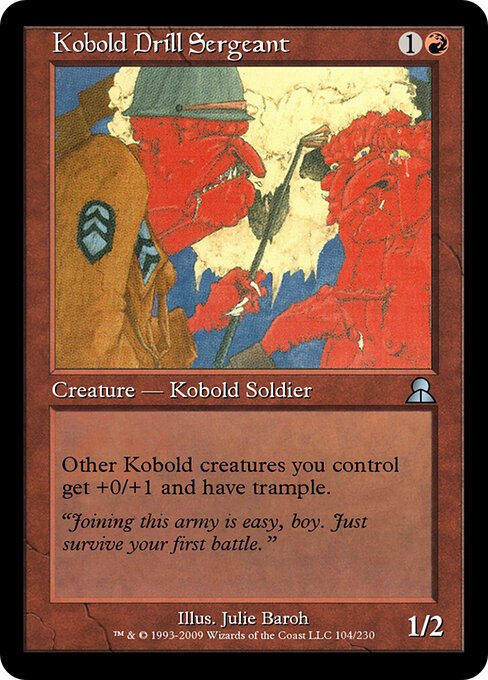 Kobold Drill Sergeant - Masters Edition III (#104) - Illustrated by Julie Baroh - Magic: The Gathering Card