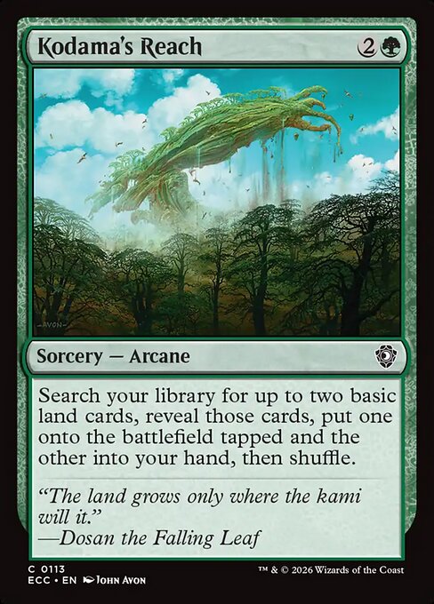Kodama's Reach - Lorwyn Eclipsed Commander (#113) - Illustrated by John Avon - Magic: The Gathering Card