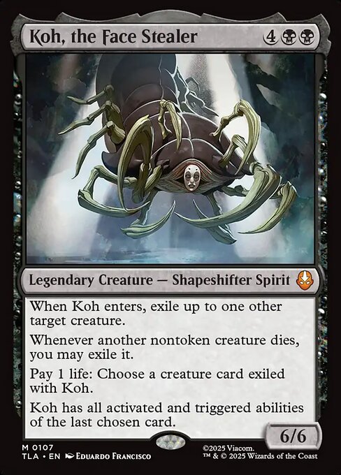 Koh, the Face Stealer - Avatar: The Last Airbender (#107) - Illustrated by Eduardo Francisco - Magic: The Gathering Card