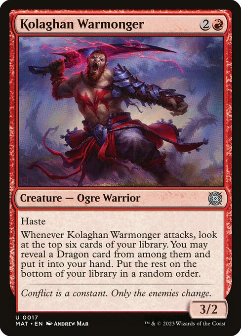 Kolaghan Warmonger - March of the Machine: The Aftermath Magic card