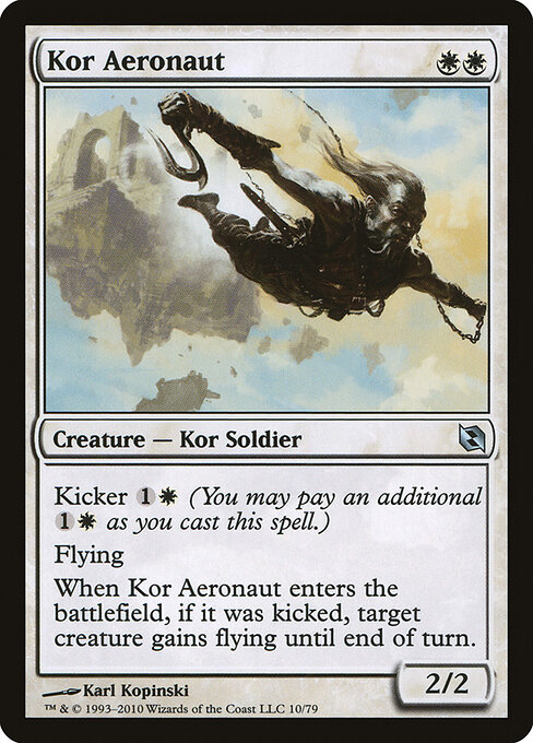 Kor Aeronaut - Duel Decks: Elspeth vs. Tezzeret (#10) - Illustrated by Karl Kopinski - Magic: The Gathering Card