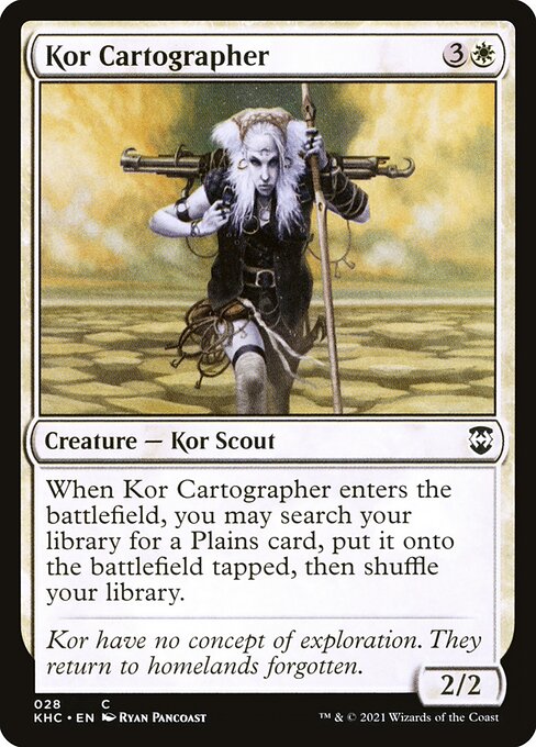 Кор-Картограф (Kor Cartographer) - Kaldheim Commander (#28) - Illustrated by Ryan Pancoast - Magic: The Gathering Card